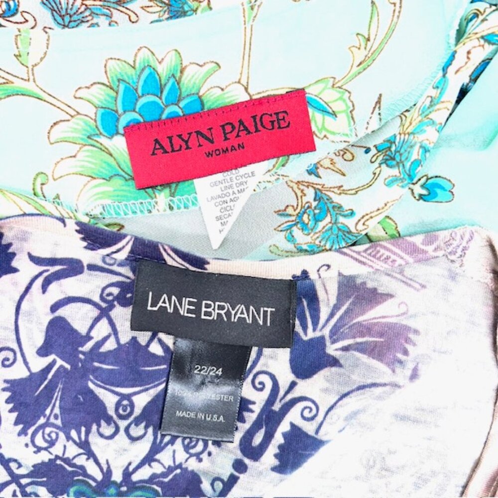 4 Blouses Size 22/24: Lane Bryant-Avenue-Alyn Paige Flora Long Sleeve(#55 - Picture 14 of 15
